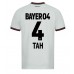 Maillot de foot Bayer Leverkusen Jonathan Tah #4 Extérieur vêtements 2023-24 Manches Courtes